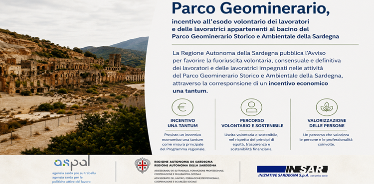Avviso Parco Geominerario - immagine elaborata con IA
