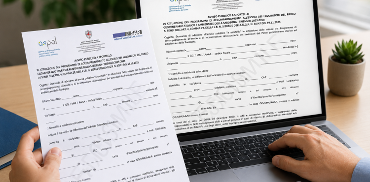 Fac simile della domanda di partecipazione all'Avviso pubblico - immagine elaborata con IA
