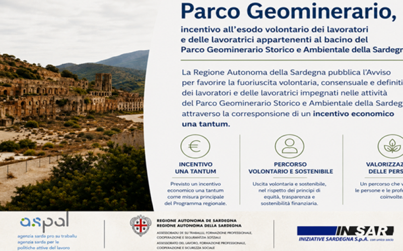 Avviso Parco Geominerario - immagine elaborata con IA