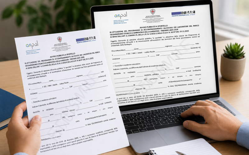 Fac simile della domanda di partecipazione all'Avviso pubblico - immagine elaborata con IA